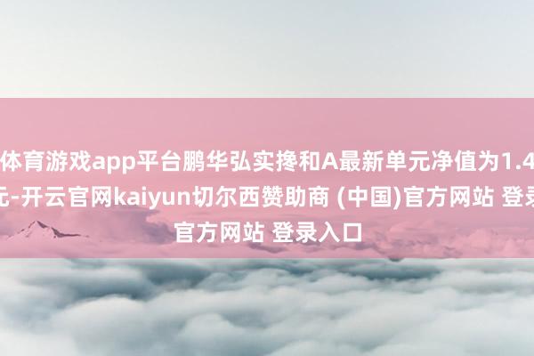体育游戏app平台鹏华弘实搀和A最新单元净值为1.4083元-开云官网kaiyun切尔西赞助商 (中国)官方网站 登录入口
