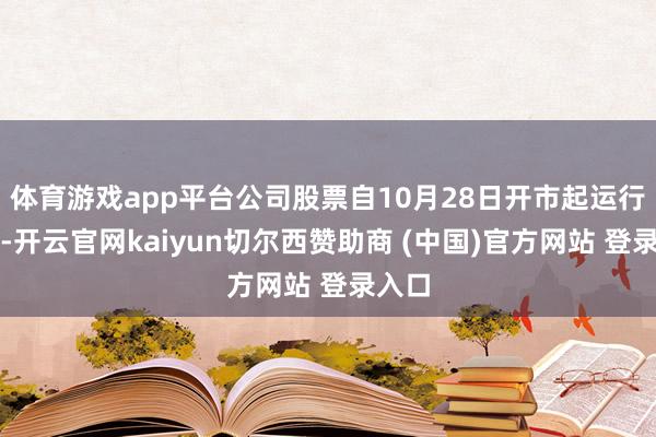 体育游戏app平台公司股票自10月28日开市起运行停牌-开云官网kaiyun切尔西赞助商 (中国)官方网站 登录入口