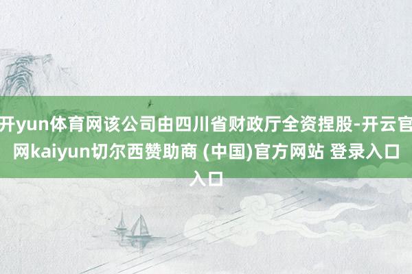开yun体育网该公司由四川省财政厅全资捏股-开云官网kaiyun切尔西赞助商 (中国)官方网站 登录入口